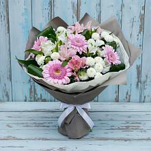 Букет цветов из:  Герберы, Альстромерии и Хризантемы в Большие Березники Мордовия