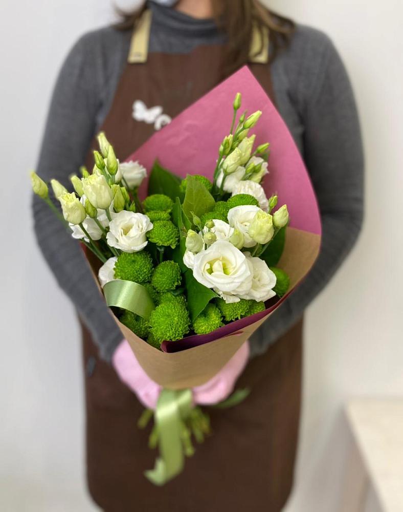 Букет цветов из: Хризантемы и Лизиантусы в Большие Березники Мордовия