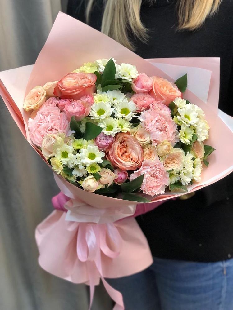 Букет цветов из: Гвоздики, Розы и Хризантемы в Большие Березники Мордовия