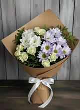 Букет цветов из:  Хризантемы и Розы в Большие Березники Мордовия