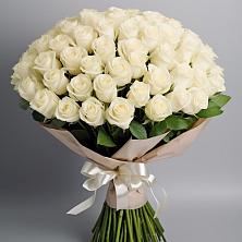 Букет 101 беля роза Белоснежка в Большие Березники Мордовия