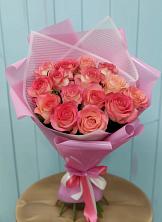 Букет 15 Розовых роз Равель в Большие Березники Мордовия