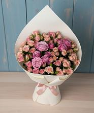 Букет Нежная розовость в Большие Березники Мордовия Букет цветов из:  Розы в Большие Березники Мордовия